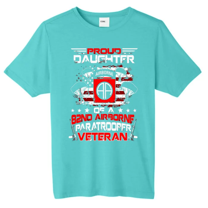 Proud Daughter 82nd Airborne Paratrooper Veteran Flag ChromaSoft Performance T-Shirt