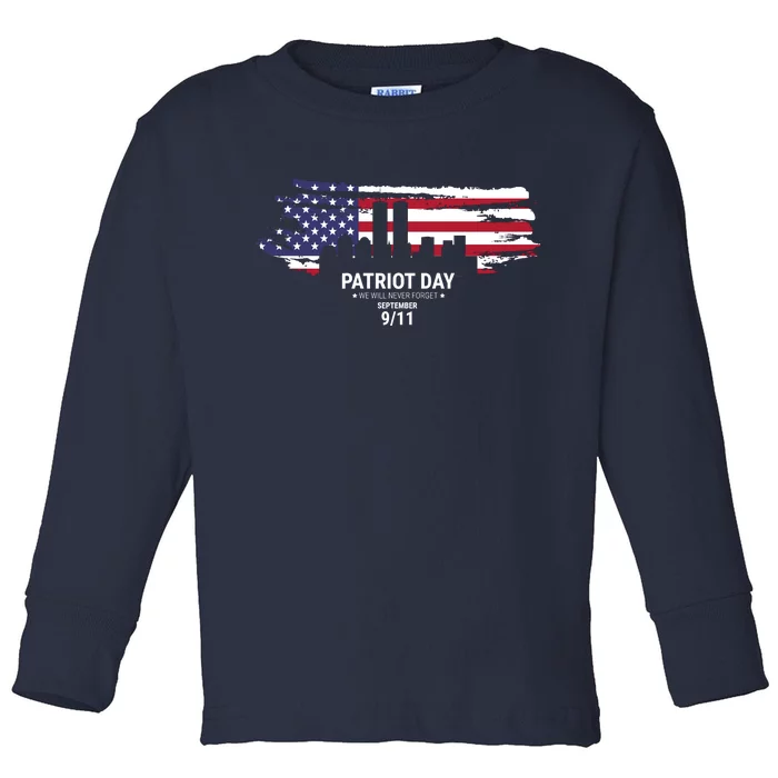 Patriot Day 9/11 Toddler Long Sleeve Shirt