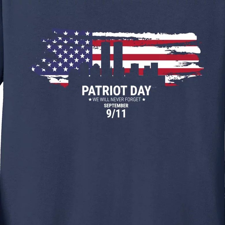 Patriot Day 9/11 Kids Long Sleeve Shirt