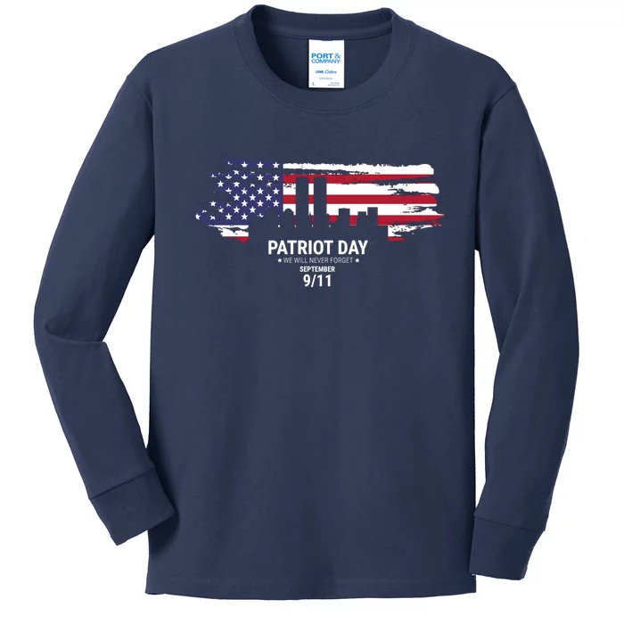 Patriot Day 9/11 Kids Long Sleeve Shirt