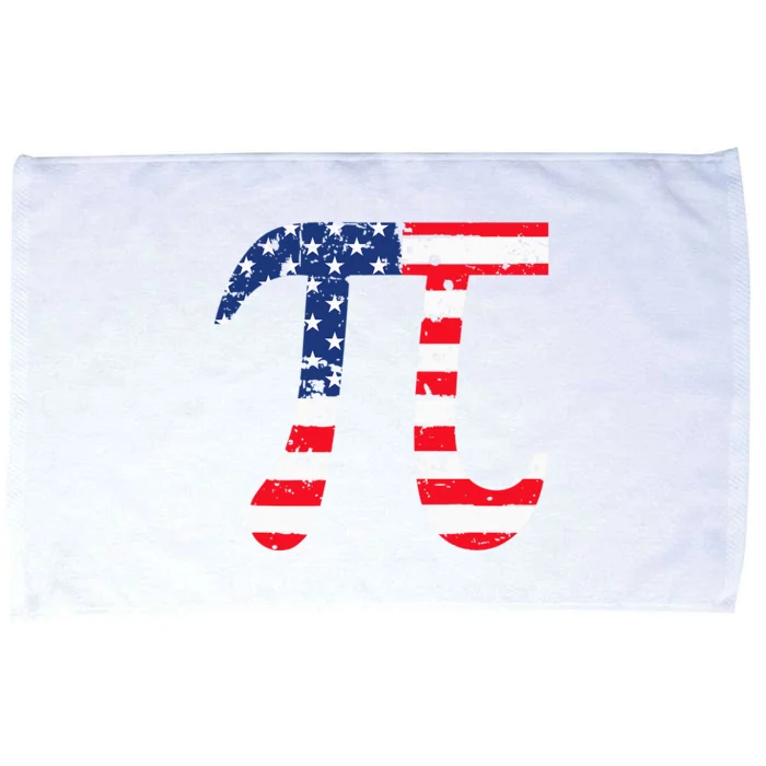 Pi Day American Flag Patriotic Math Nerd Geek 3.14 July 4th Microfiber Hand Towel