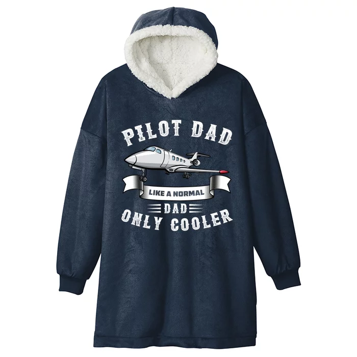 Pilot Dad Airplane Aviation Quotes Fathers Day Gift Hooded Wearable Blanket