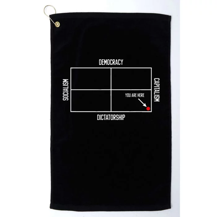 Pro Democracy Anti Dictatorship Political Satire Chart Platinum Collection Golf Towel