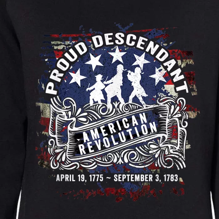 Proud Descendant American Revolution Fife And Drum Novelty Womens California Wash Sweatshirt