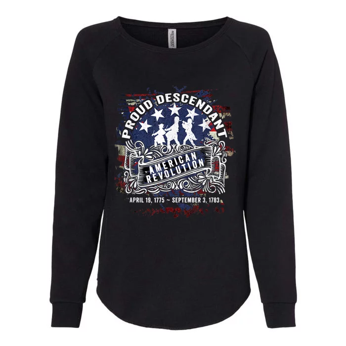 Proud Descendant American Revolution Fife And Drum Novelty Womens California Wash Sweatshirt