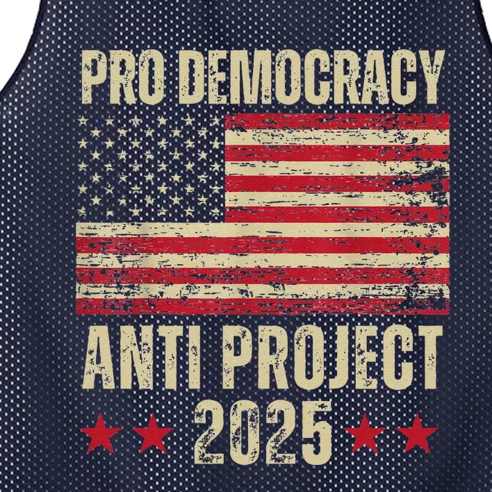 Pro Democracy Anti Project 2025 Stop Project 2025 Anti Trump Mesh Reversible Basketball Jersey Tank