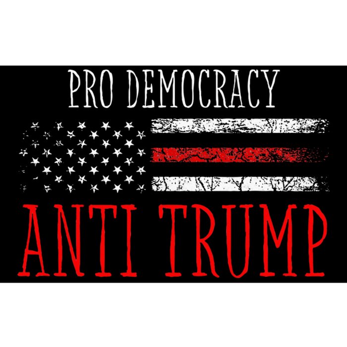 Pro Democracy Anti Trump Election 24 Vintage American Flag Bumper Sticker