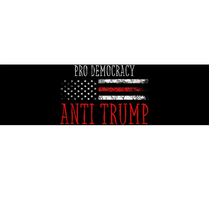 Pro Democracy Anti Trump Election 24 Vintage American Flag Bumper Sticker