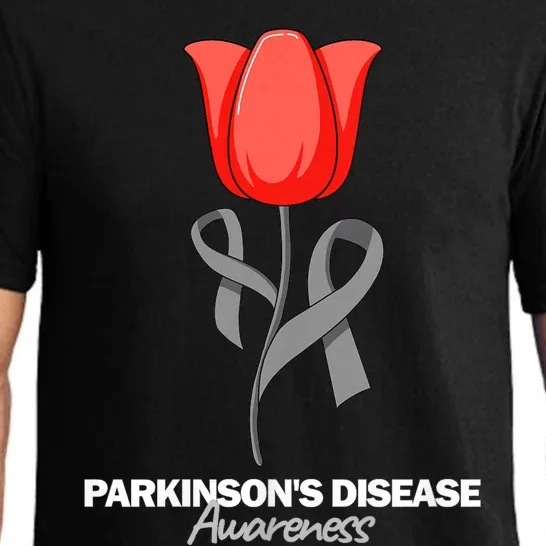 ParkinsonS Disease Awareness April Month Red Tulip Pajama Set