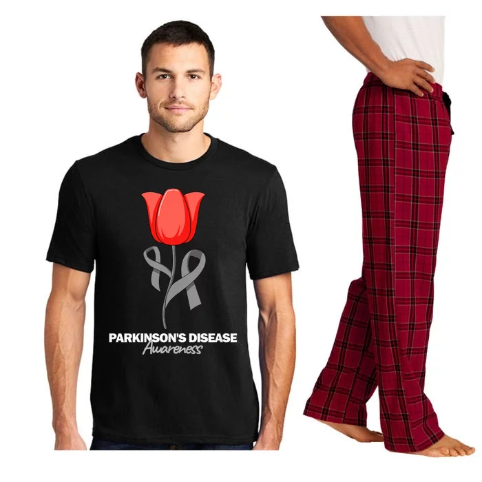 ParkinsonS Disease Awareness April Month Red Tulip Pajama Set