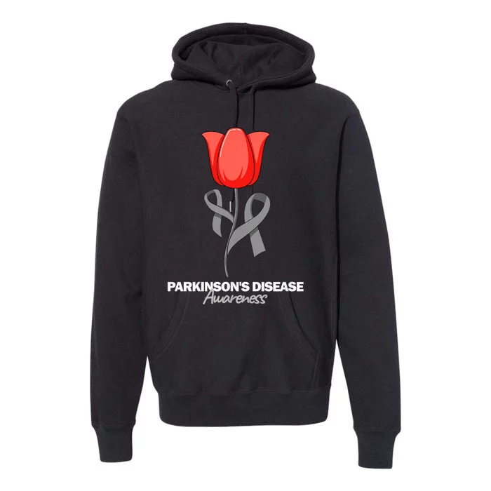 ParkinsonS Disease Awareness April Month Red Tulip Premium Hoodie