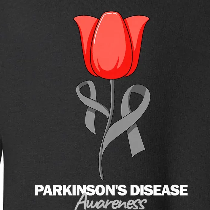 ParkinsonS Disease Awareness April Month Red Tulip Toddler Sweatshirt