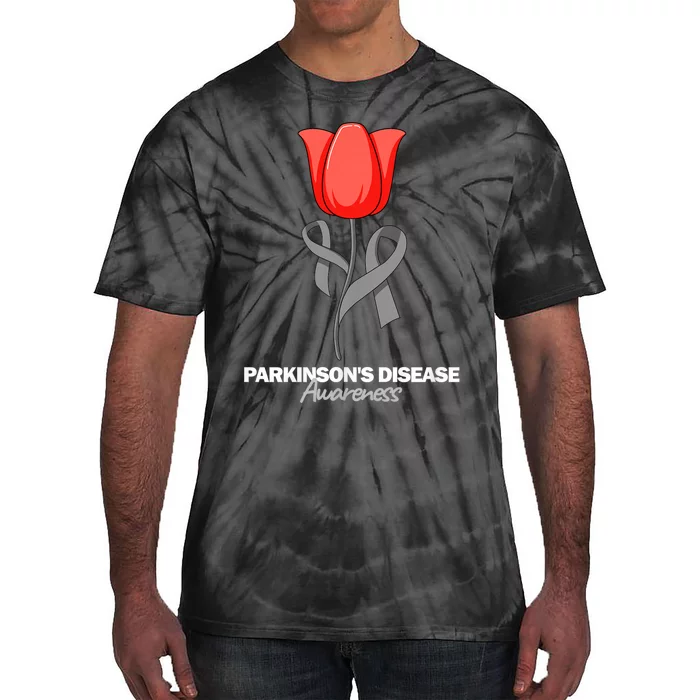 ParkinsonS Disease Awareness April Month Red Tulip Tie-Dye T-Shirt