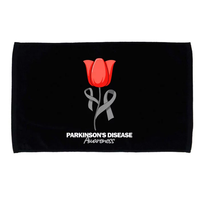 ParkinsonS Disease Awareness April Month Red Tulip Microfiber Hand Towel