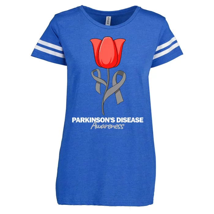 ParkinsonS Disease Awareness April Month Red Tulip Enza Ladies Jersey Football T-Shirt