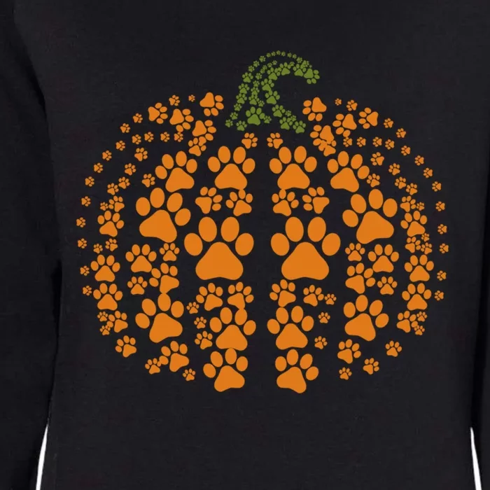 Pumpkin Dog And Cat Paw Print Halloween Funny Gift Womens California Wash Sweatshirt