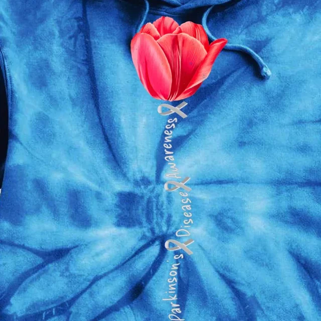 ParkinsonS Disease Awareness Tulip April Month Cool Gift Tie Dye Hoodie