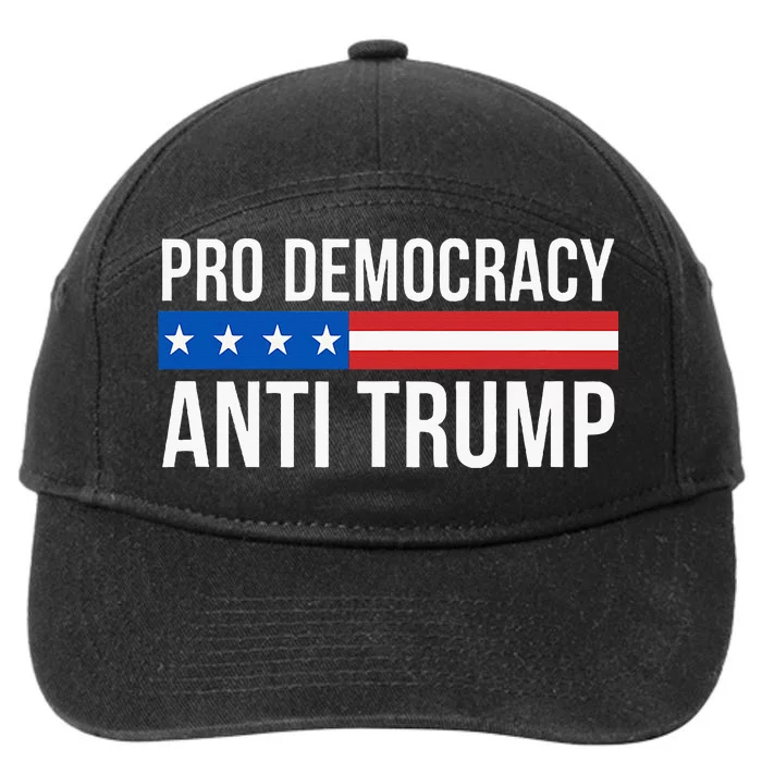 Pro Democracy Anti Trump 7-Panel Snapback Hat