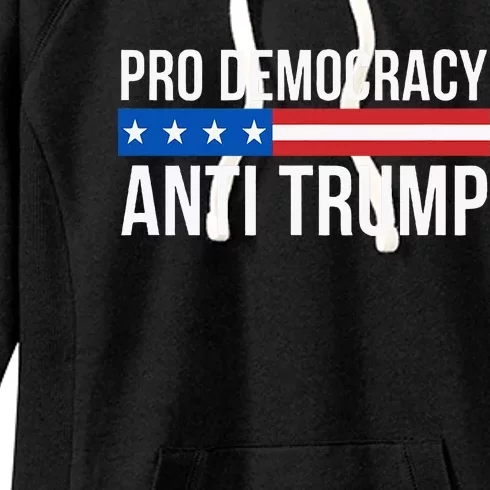 Pro Democracy Anti Trump Women's Fleece Hoodie