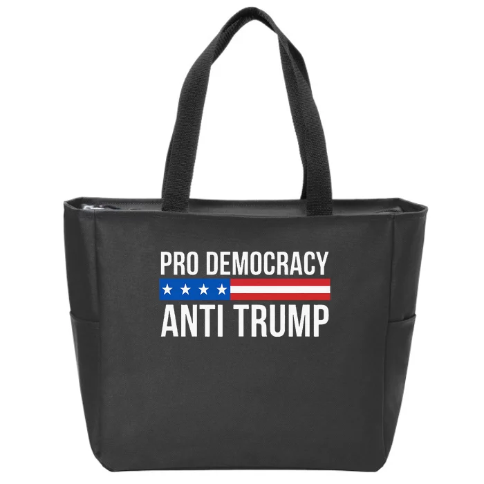 Pro Democracy Anti Trump Zip Tote Bag