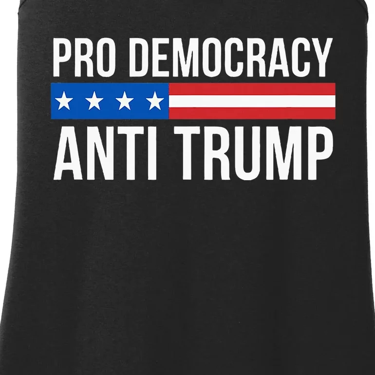 Pro Democracy Anti Trump Ladies Essential Tank