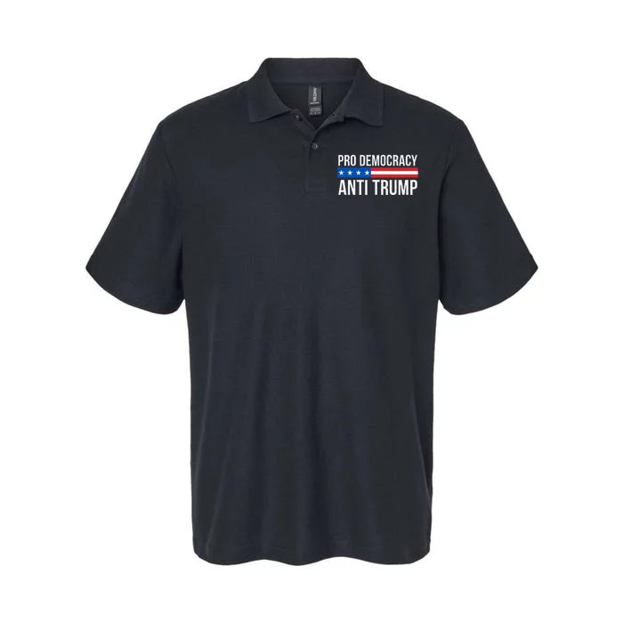 Pro Democracy Anti Trump Softstyle Adult Sport Polo