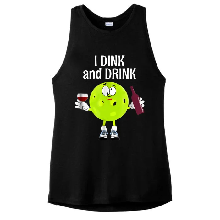 Pickleball Dink And Drink Ladies Tri-Blend Wicking Tank