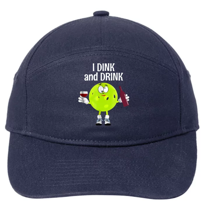 Pickleball Dink And Drink 7-Panel Snapback Hat