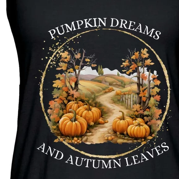 Pumpkin Dreams And Fall Dreams Ladies Essential Flowy Tank