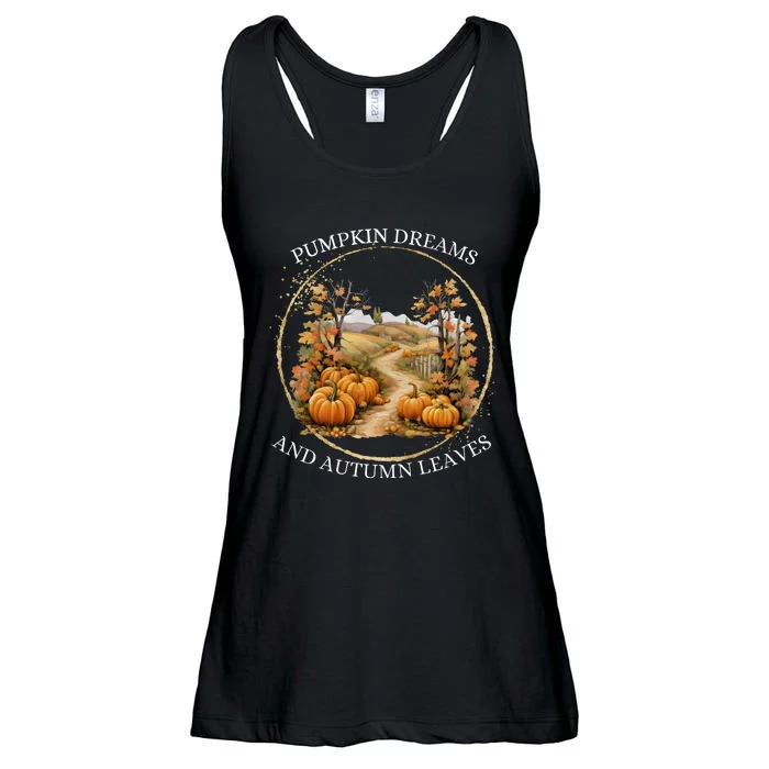 Pumpkin Dreams And Fall Dreams Ladies Essential Flowy Tank