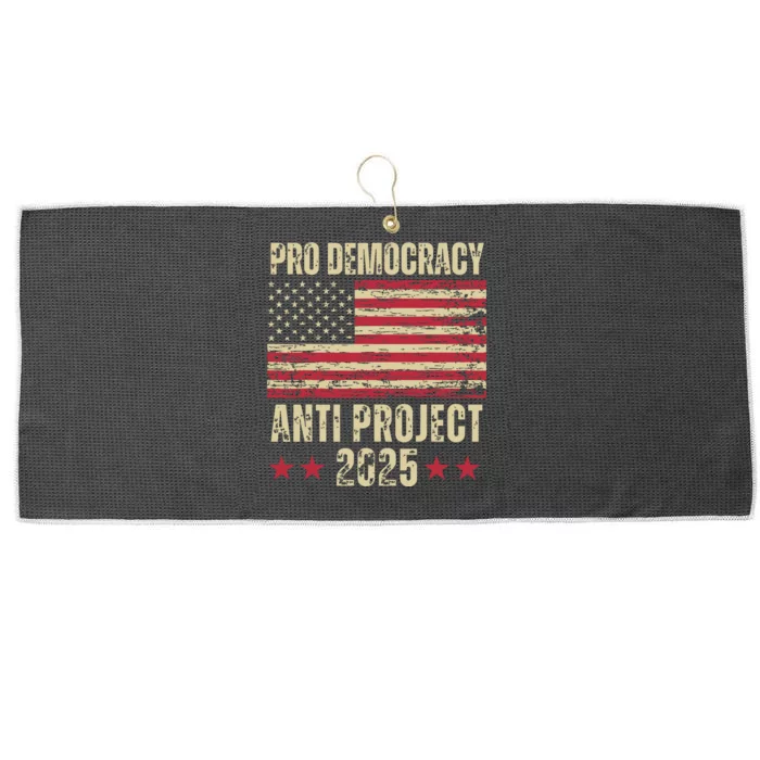 Pro Democracy Anti Project 2025 Stop Project 2025 Anti Trump Large Microfiber Waffle Golf Towel