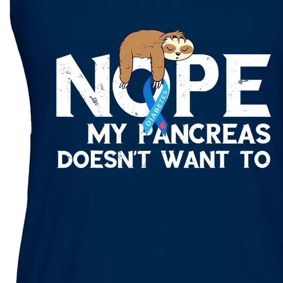 Pancreas Diabetes Awareness Blood Sugar Diabetic Sloth T1D Ladies Essential Flowy Tank