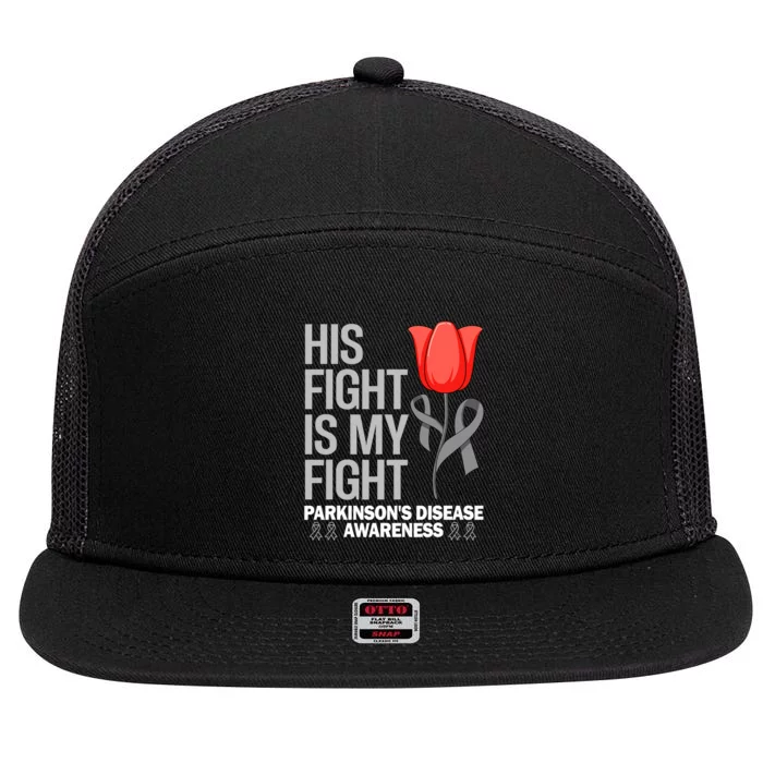 ParkinsonS Disease Awareness April Month Red Tulip 7 Panel Mesh Trucker Snapback Hat