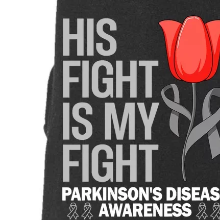 ParkinsonS Disease Awareness April Month Red Tulip Doggie 3-End Fleece Hoodie