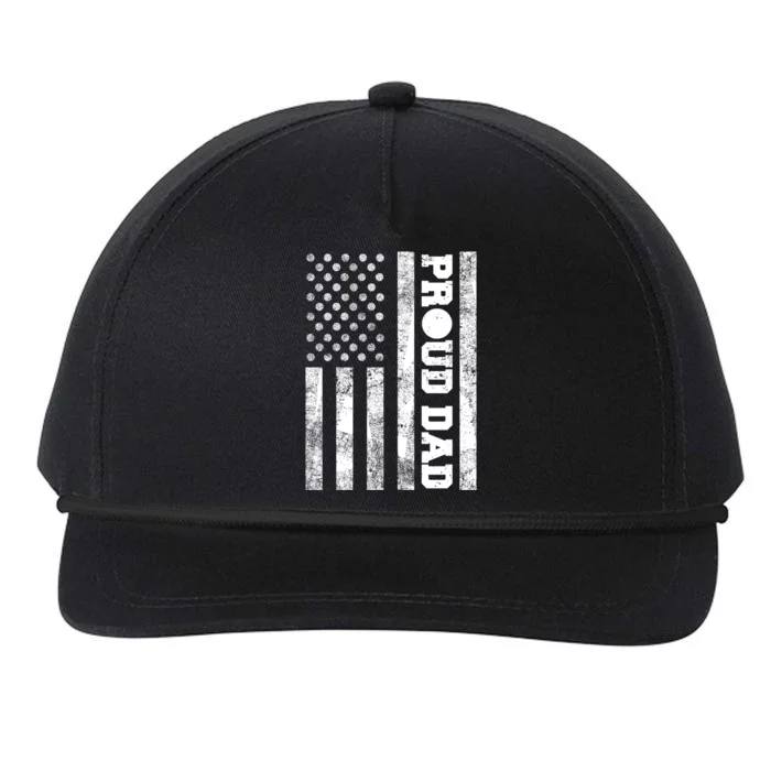 Proud Dad American Distressed Flag Funny Volleyball Dad Meaningful Gift Snapback Five-Panel Rope Hat