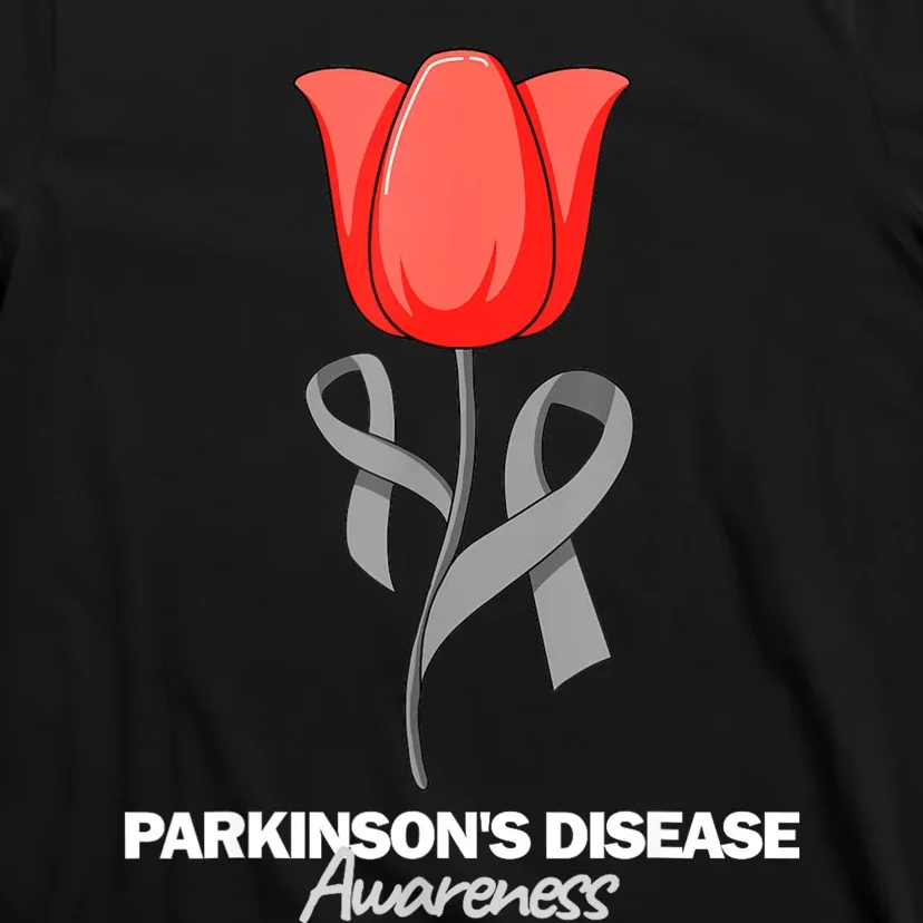 ParkinsonS Disease Awareness April Month Red Tulip T-Shirt