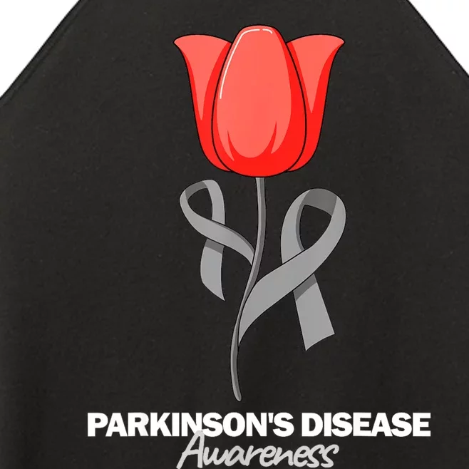 ParkinsonS Disease Awareness April Month Red Tulip Women’s Perfect Tri Rocker Tank