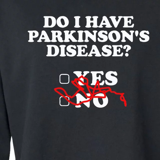 Parkinsons Disease Awareness Yes No Warrior Survivor Cropped Pullover Crew