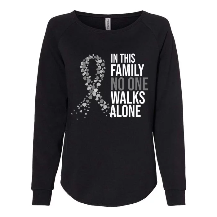 ParkinsonS Disease Awareness In This Family No One Walks Alone Womens California Wash Sweatshirt