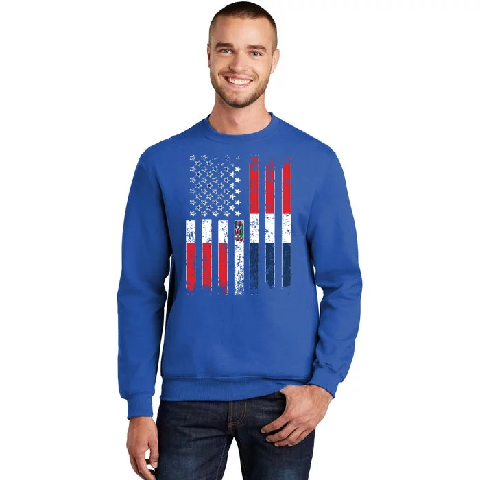 Proud Dominican American Flag Dominican Republic Usa Funny Gift Sweatshirt