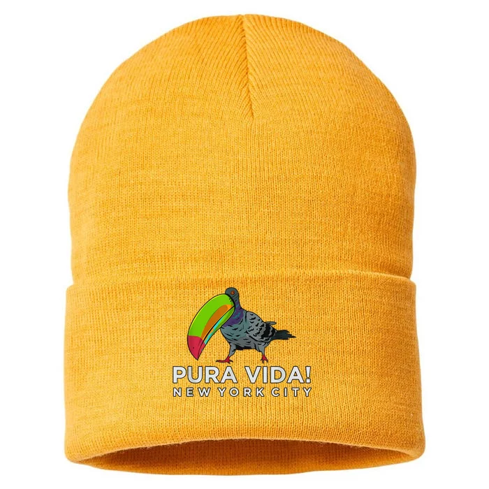 Pigeon Disguised As Toucan Pura Vida! New York City Sustainable Knit Beanie