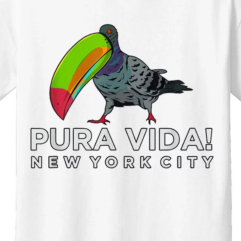 Pigeon Disguised As Toucan Pura Vida! New York City Kids T-Shirt