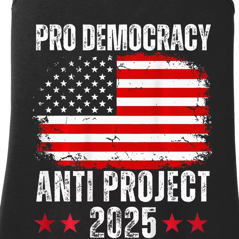 Pro Democracy Anti Project 2025 Stop Project 2025 Ladies Essential Tank