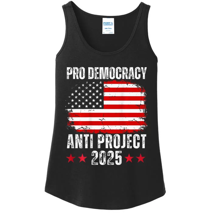 Pro Democracy Anti Project 2025 Stop Project 2025 Ladies Essential Tank