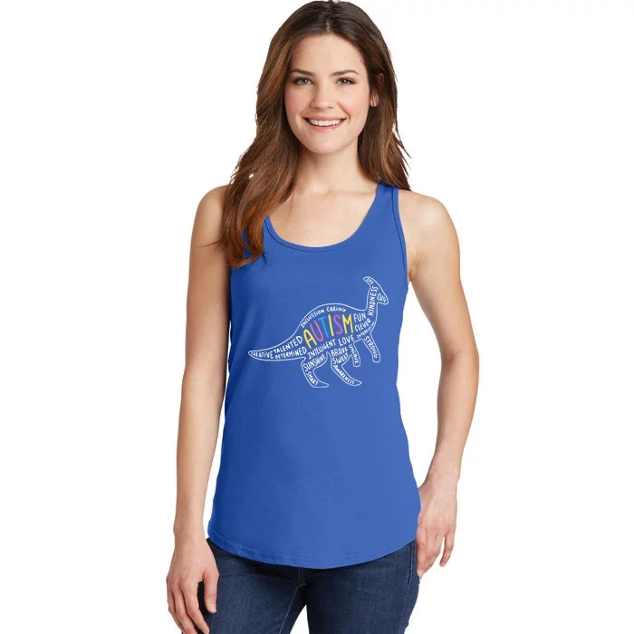 Parasaurolophus Dinosaur Autism Characteristics Walk Meme Meaningful Gift Ladies Essential Tank