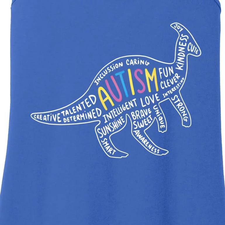 Parasaurolophus Dinosaur Autism Characteristics Walk Meme Meaningful Gift Ladies Essential Tank