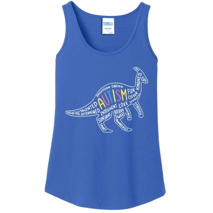 Parasaurolophus Dinosaur Autism Characteristics Walk Meme Meaningful Gift Ladies Essential Tank