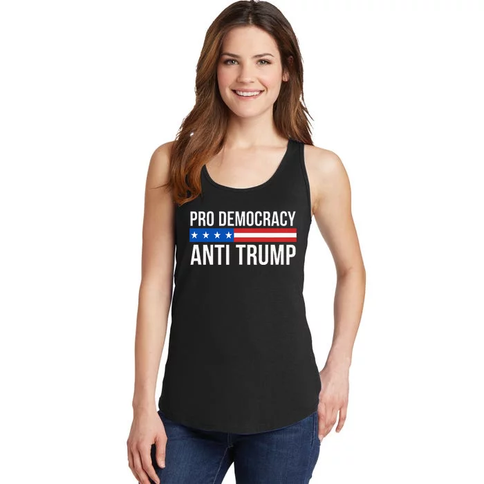 Pro Democracy Anti Trump Ladies Essential Tank