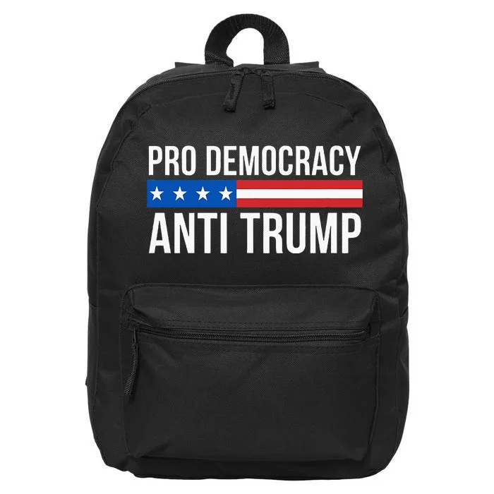 Pro Democracy Anti Trump 16 in Basic Backpack