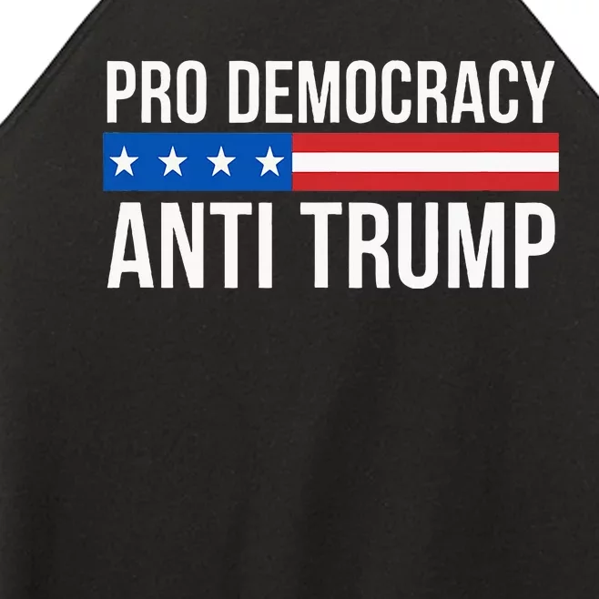 Pro Democracy Anti Trump Women’s Perfect Tri Rocker Tank